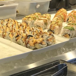 a variety of sushi rolls a variety of sushi rolls