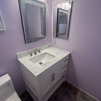 Temecula Remodeling  - Bathroom vanity, mirror, and lights - General Contractors Near Me