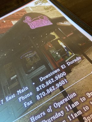 Menu photo 1 The Black Cat El Dorado, AR Menu photo 1 The Black Cat El Dorado, AR