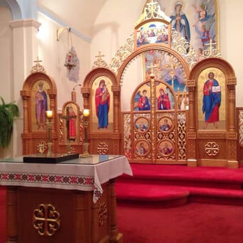 Eastern Catholic Church - Iconostasis and Tetrapod (the "wall" of icons, and four-sides table that holds an icon and candles). - Churches Near Me - Richmond, British Columbia Eastern Catholic Church - Iconostasis and Tetrapod (the "wall" of icons, and four-sides table that holds an icon and candles). - Churches Near Me - Richmond, British Columbia
