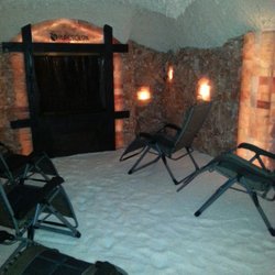 Woodstock Salt Cave - Facing fountain.