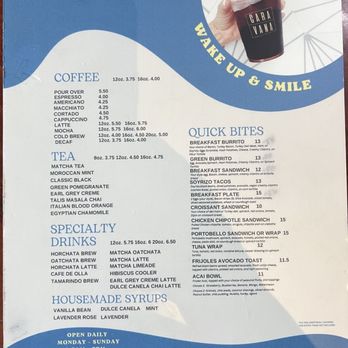 Cara Vana Coffee Shop - Menu - Coffee & Tea Near Me - Los Angeles, California Cara Vana Coffee Shop - Menu - Coffee & Tea Near Me - Los Angeles, California