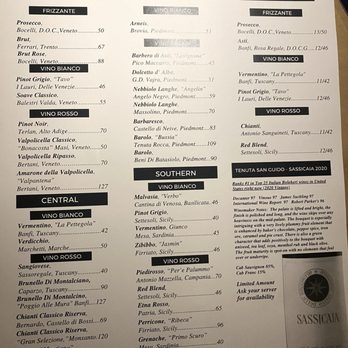 Macaluso's Italian Restaurant - The wine list - Italian Near Me - Ruston, Washington
