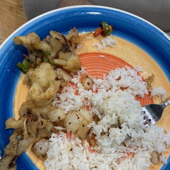Yuen BBQ - Fried calamari & rice .. 5/5 not that spicy - Chinese Near Me - Dorchester, Massachusetts Yuen BBQ - Fried calamari & rice .. 5/5 not that spicy - Chinese Near Me - Dorchester, Massachusetts