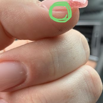 Jane's Nail Art - Where she filed down to the skin under my nail - Nail Salons Near Me - Rockaway, New Jersey