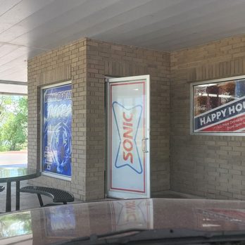 Sonic Drive-In - a view of a gas station - Burgers Near Me - Leonard, Texas Sonic Drive-In - a view of a gas station - Burgers Near Me - Leonard, Texas