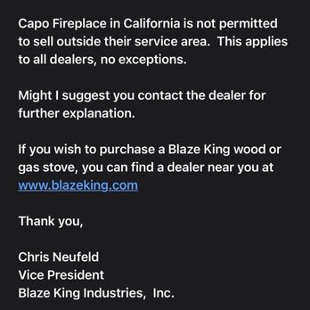Capo Fireside - Email - Heating & Air Conditioning/HVAC Near Me - San Juan Capistrano, California