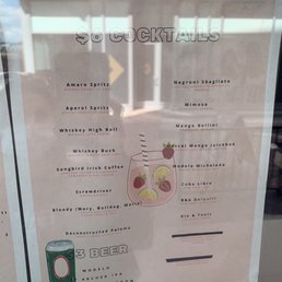 $6 cocktail menu