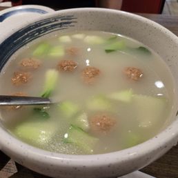 Vegetable and meatballs soup