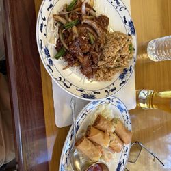 Ting Hau Restaurant - Mongolian beef and the egg rolls