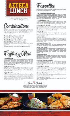 Menu photo 8 Azteca D'Oro Mexican Restaurant West Colonial Orlando, FL