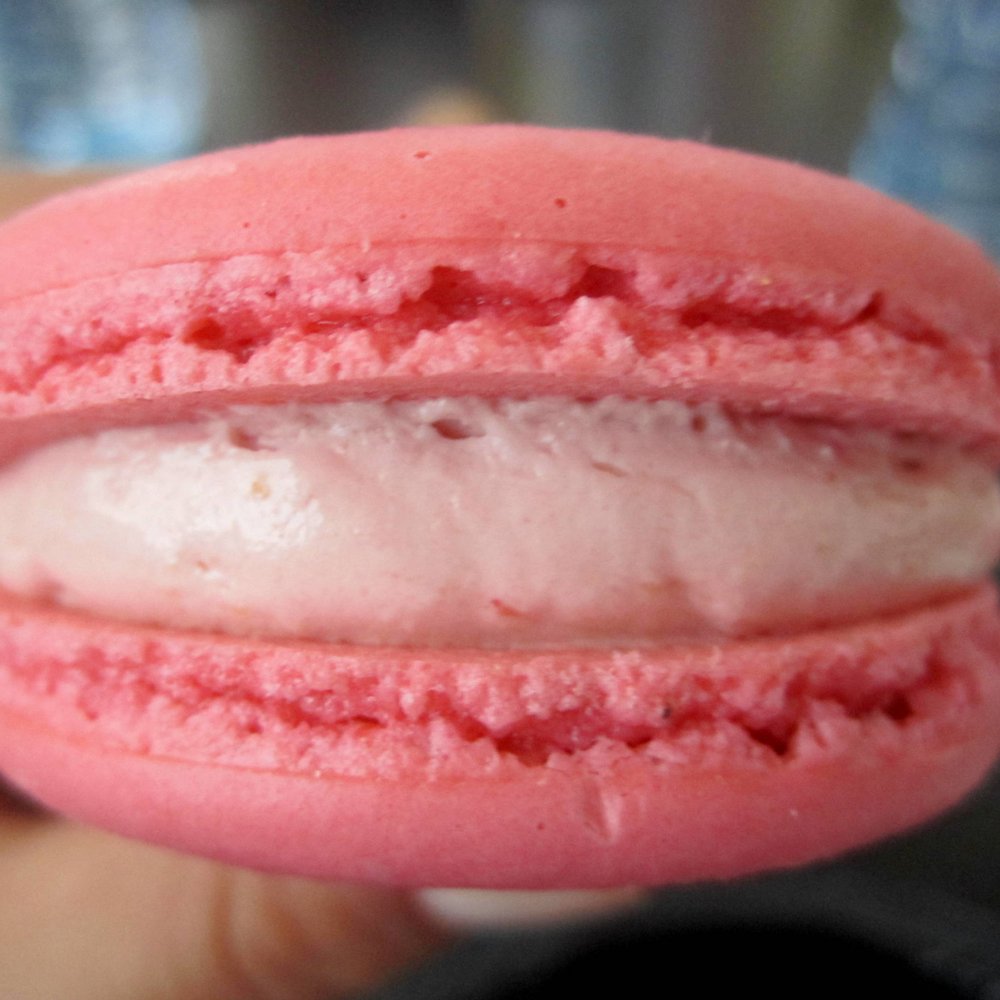 Nadege - Strawberry Macaron from Nadege - Courtesy of Foodies Inked - Desserts Near Me - Toronto, Ontario