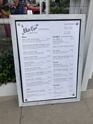 Menu photo 1 White Caps Beach Club Santa Barbara, CA Menu photo 1 White Caps Beach Club Santa Barbara, CA
