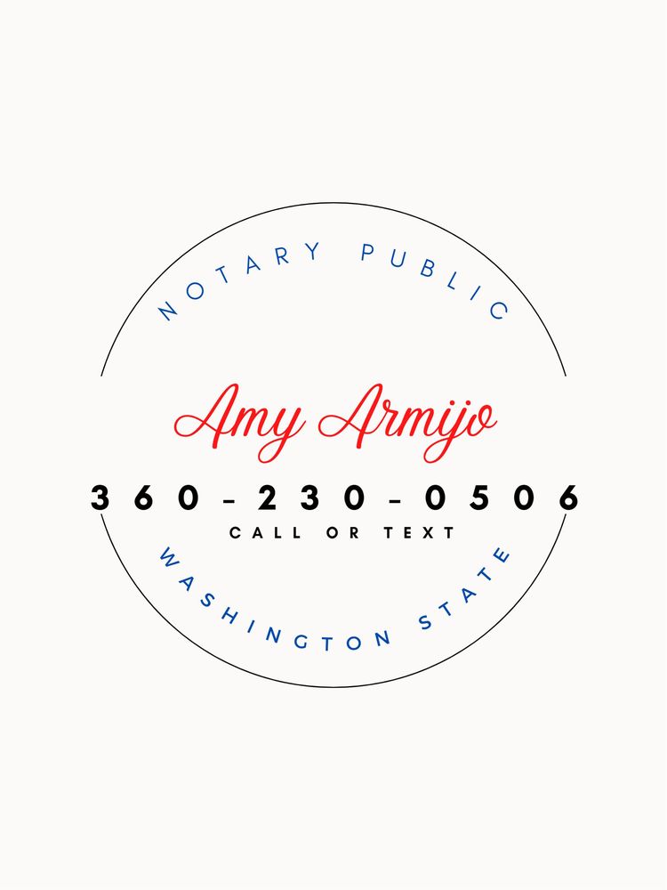 AMY ARMIJO NOTARY PUBLIC Request a Quote 267 W Prairie St, Sequim