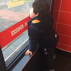 Jimmy's Fish & Chips - Hungry boy waiting for fish and chips at Jimmys!