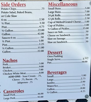 Menu photo 2 K & L Bar B Q Baxley, GA