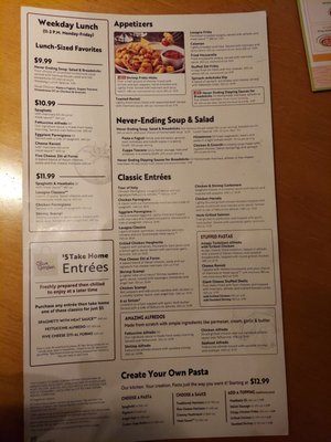 Menu photo 2 Olive Garden Italian Restaurant Riverside, CA Menu photo 2 Olive Garden Italian Restaurant Riverside, CA