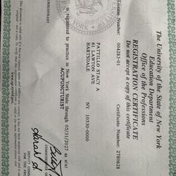 Blue Jade Wellness - Acupuncture License