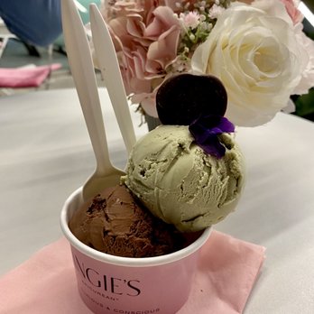 Angie's Epicurean - Pistachio & Brownie double scoop - Ice Cream & Frozen Yogurt Near Me - West Palm Beach, Florida Angie's Epicurean - Pistachio & Brownie double scoop - Ice Cream & Frozen Yogurt Near Me - West Palm Beach, Florida