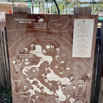 JW Marriott - Map of Pool Area - Hotels Near Me - Orlando, Florida