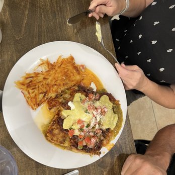 Baja Cafe - Wyatt Earp Benedict Corned Beef and Eggs and the monsoon breakfast plate. - Breakfast & Brunch Near Me - Tucson, Arizona