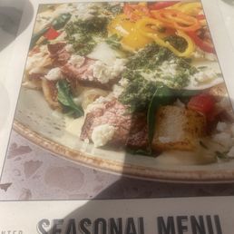 The seasonal menu