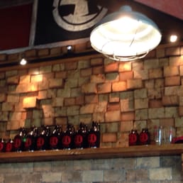 Cool woodwork behind the bar