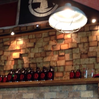 Big Axe Brewing - Cool woodwork behind the bar - Breweries Near Me - Nisswa, Minnesota