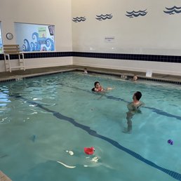 Kayla practicing swimming