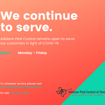 Addison Pest Control of Texas - We're here to serve! - Pest Control Near Me - Frisco, Texas