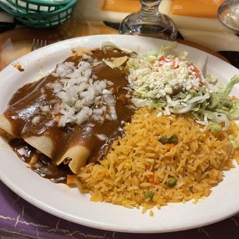 El Loro - Enchilada Entree with Mole Sauce - Mexican Near Me - Crystal, Minnesota El Loro - Enchilada Entree with Mole Sauce - Mexican Near Me - Crystal, Minnesota