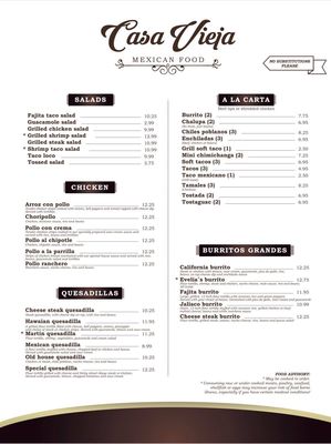 Menu photo 4 Casa Vieja Belmont, NC
