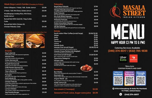 Menu photo 4 Masala Street Pearland, TX