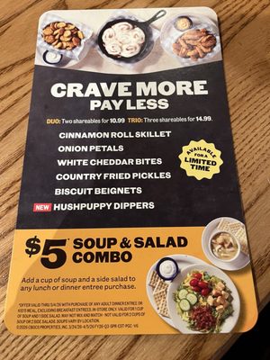 Menu photo 3 Cracker Barrel Old Country Store Hamburg, PA
