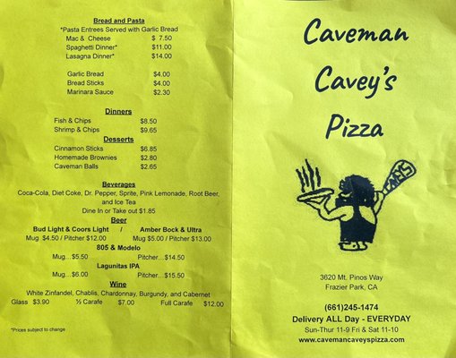 Caveman Cavey's Pizza by null