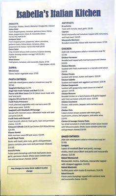 Menu photo 1 Isabella's Italian Kitchen Burbank, CA