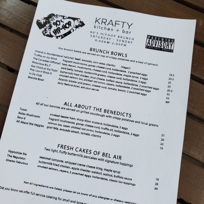 Menu photo 1 Krafty Kitchen + Bar Kelowna, BC