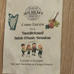 traditional Irish music every third Tuesday