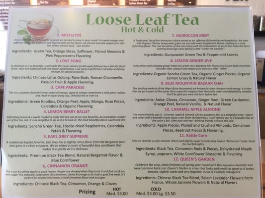 Menu photo 1 Leaf Tea House Fayetteville, AR Menu photo 1 Leaf Tea House Fayetteville, AR