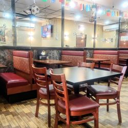 Seating area in the back.