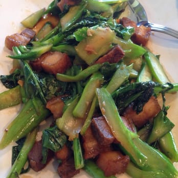 Elephant Thai Kitchen - Crispy Pork Belly with Chinese Broccoli! - Thai Near Me - Long Beach, California
