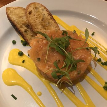 Lure Fishbar - Salmon Steak Tartare Lunch - Seafood Near Me - New York, New York Lure Fishbar - Salmon Steak Tartare Lunch - Seafood Near Me - New York, New York