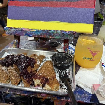 Paint N Pour - French Toast with fruit. - Paint & Sip Near Me - New York, New York Paint N Pour - French Toast with fruit. - Paint & Sip Near Me - New York, New York