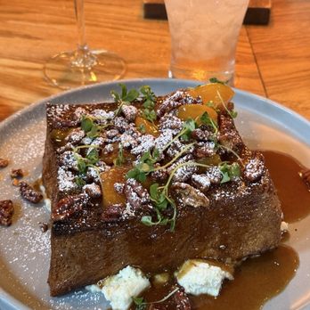 Whiskey Cake - Peach Cobbler French Toast - New American Near Me - Plano, Texas Whiskey Cake - Peach Cobbler French Toast - New American Near Me - Plano, Texas