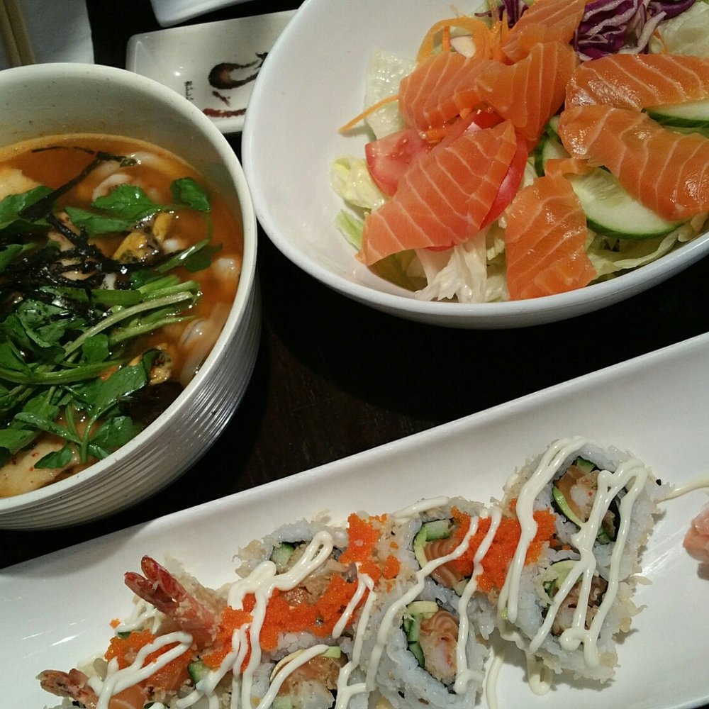 Wako Sushi + Sake Bar - Salmon salad $8 Seafood spicy udon & roll combo $14 - Japanese Near Me - Toronto, Ontario Wako Sushi + Sake Bar - Salmon salad $8 Seafood spicy udon & roll combo $14 - Japanese Near Me - Toronto, Ontario