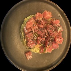 Calle - Tuna Tartare with house made guacamole.