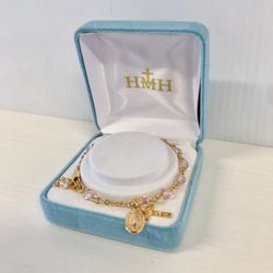 St Paul’s Catholic Books & Gifts - Rose Crystal Rosary Bracelet