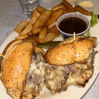 MacArthur Park Restaurant - Roast Beef Melt! Delicious! So good by itself I didn't even dip. Got with honey mustard to dip! - Sports Bars Near Me - Rockville Centre, New York MacArthur Park Restaurant - Roast Beef Melt! Delicious! So good by itself I didn't even dip. Got with honey mustard to dip! - Sports Bars Near Me - Rockville Centre, New York
