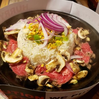 Sizzling Lunch - Garlic pepper beef rice, very big portion for one! - Japanese Near Me - San Jose, California Sizzling Lunch - Garlic pepper beef rice, very big portion for one! - Japanese Near Me - San Jose, California