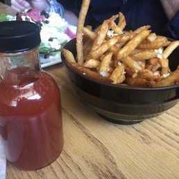 Cute ketchup bottle! The garlic fries happen be excellent, too Cute ketchup bottle! The garlic fries happen be excellent, too